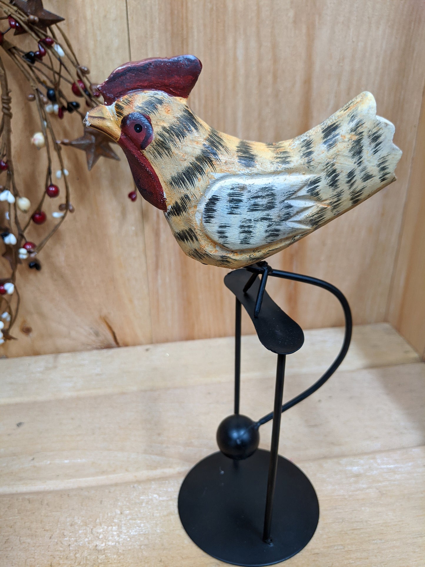 Antique Wooden Balance Chicken
