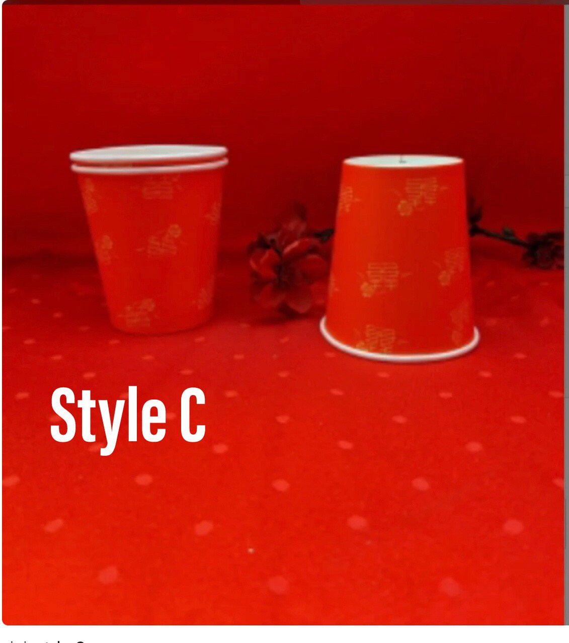 Wedding or Chinese New Year Paper Cups (50 pcs)