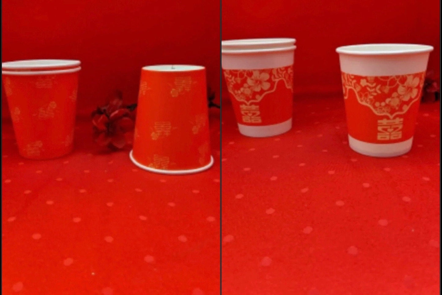 Wedding or Chinese New Year Paper Cups (50 pcs)