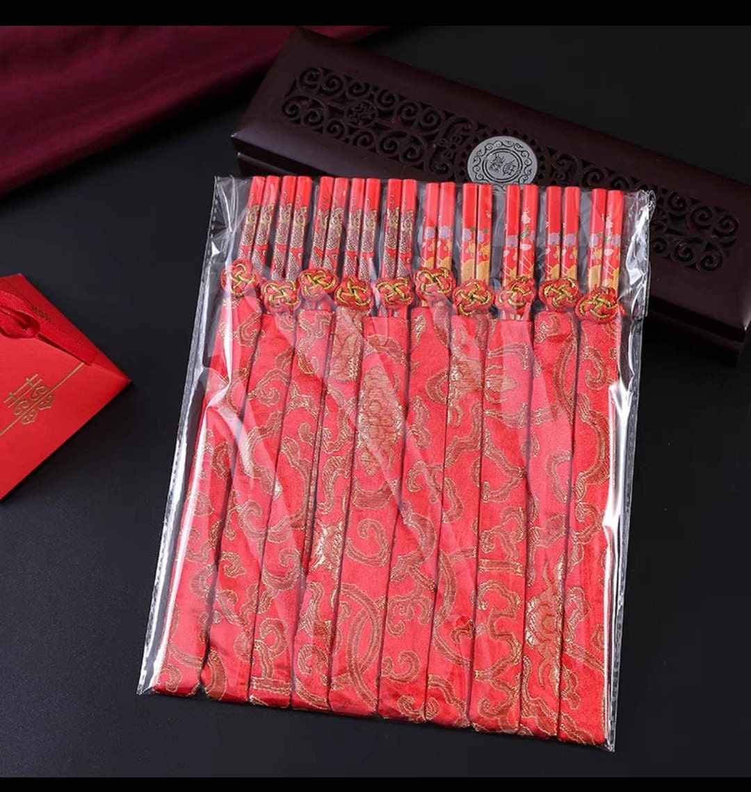 Oriental Dragon and Phoenix Chopsticks/A Set Of 2 Pairs
