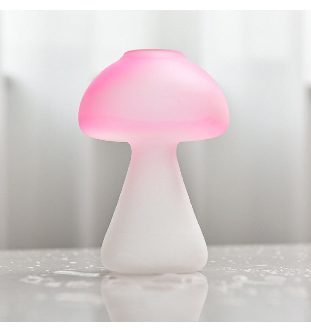 Mushroom Glass Shaped Vase/Mushroom Flower Planter/Glass Vase
