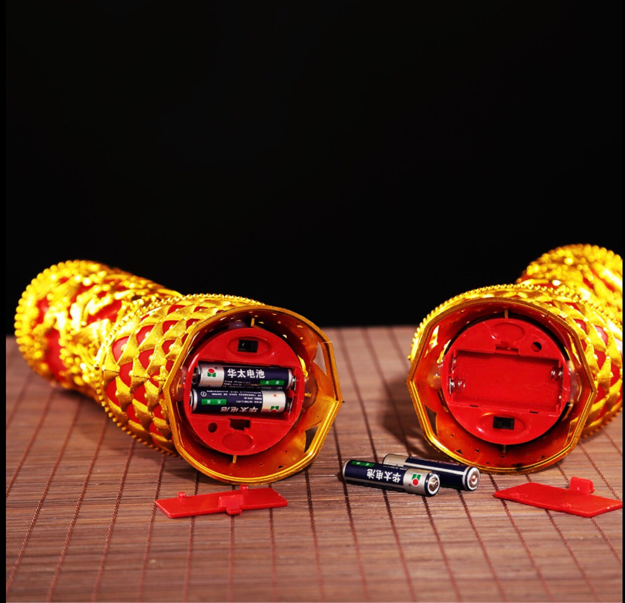 Chinese Wedding Dragon & Phoenix Led Candles/A Set Of 2