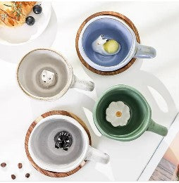 3D ceramic animal cups