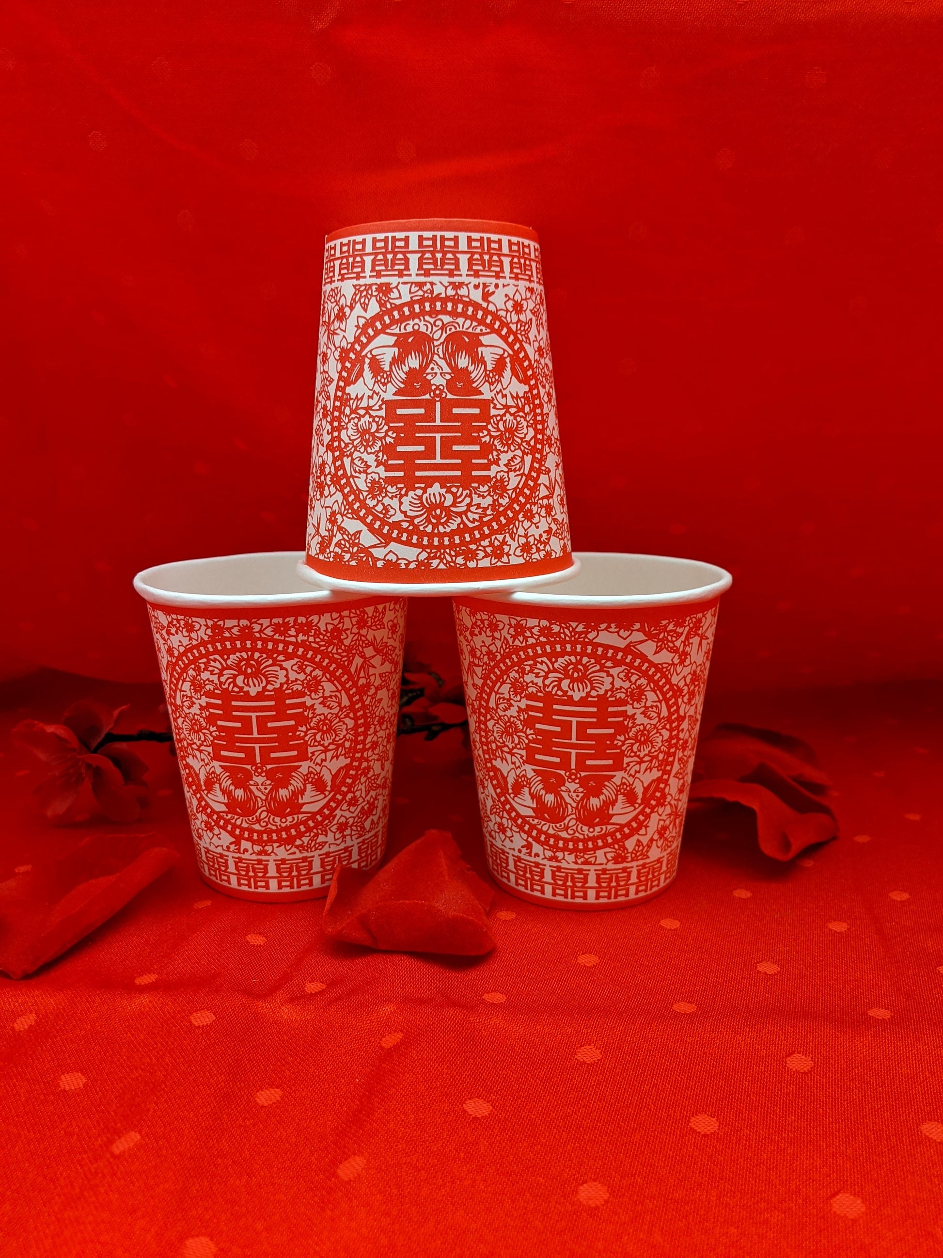 Wedding or Chinese New Year Paper Cup(48 pcs)