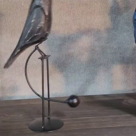 Crow Tin and Wood Balance Toy