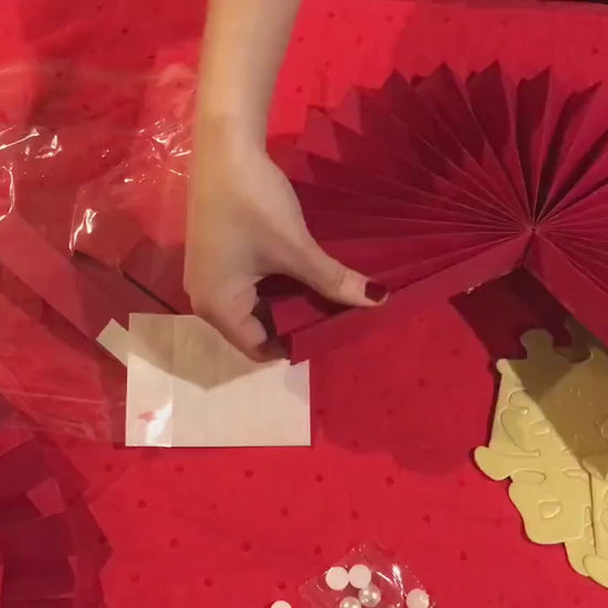 Red Double Happiness Paper Pinwheel Traditional Wedding Wall Decoration/A set of 6/Plain or Double Happiness With Different Pattern