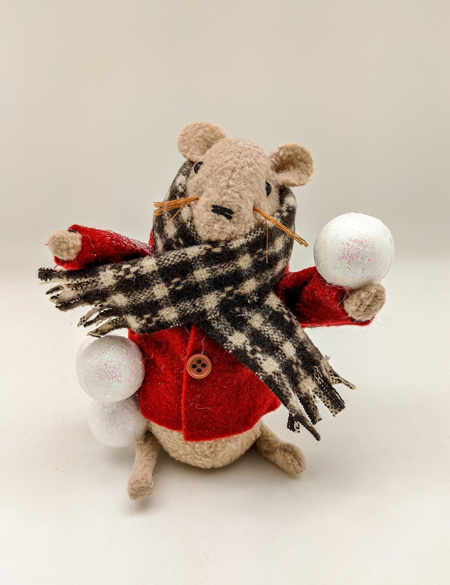 Winter Mouse with Snowballs