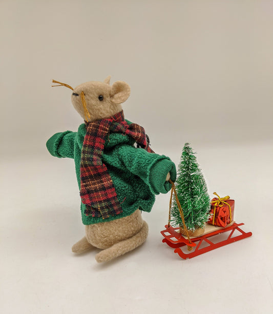 Holiday Mouse with Sled