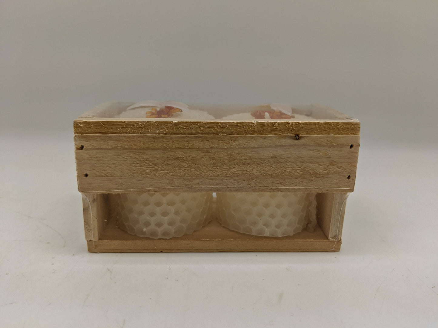 Pure Beeswax Candles (Small 2.5" set of 2) White/Yellow