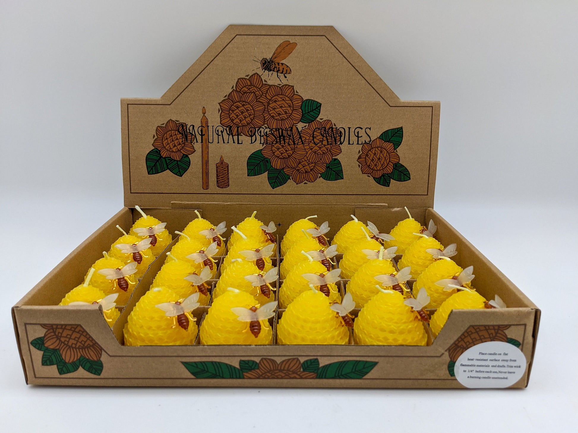 Yellow Natural Beeswax Candles (set of 24)