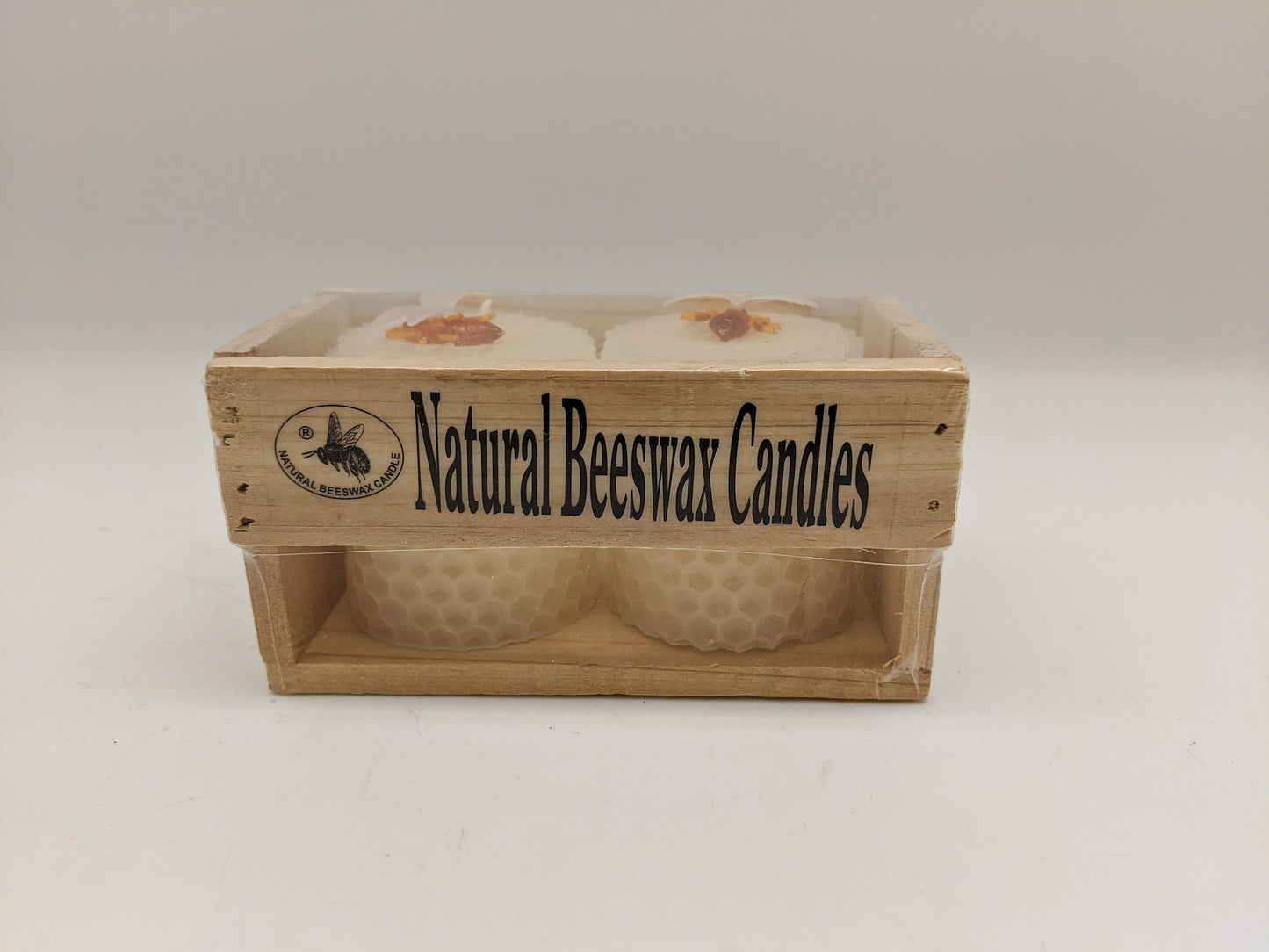 Pure Beeswax Candles (Small 2.5" set of 2) White/Yellow