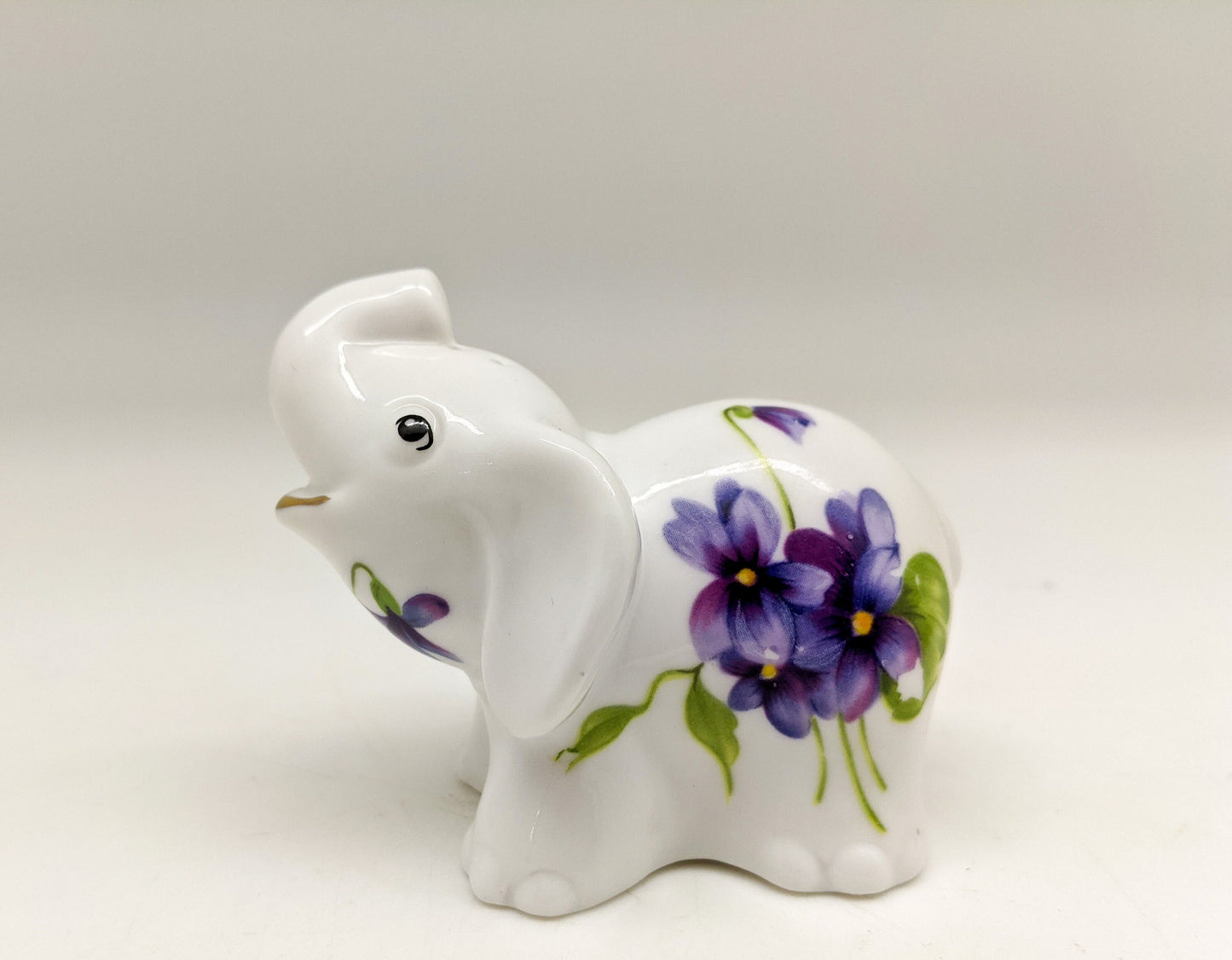 Porcelain Elephant Salt & Pepper Shakers