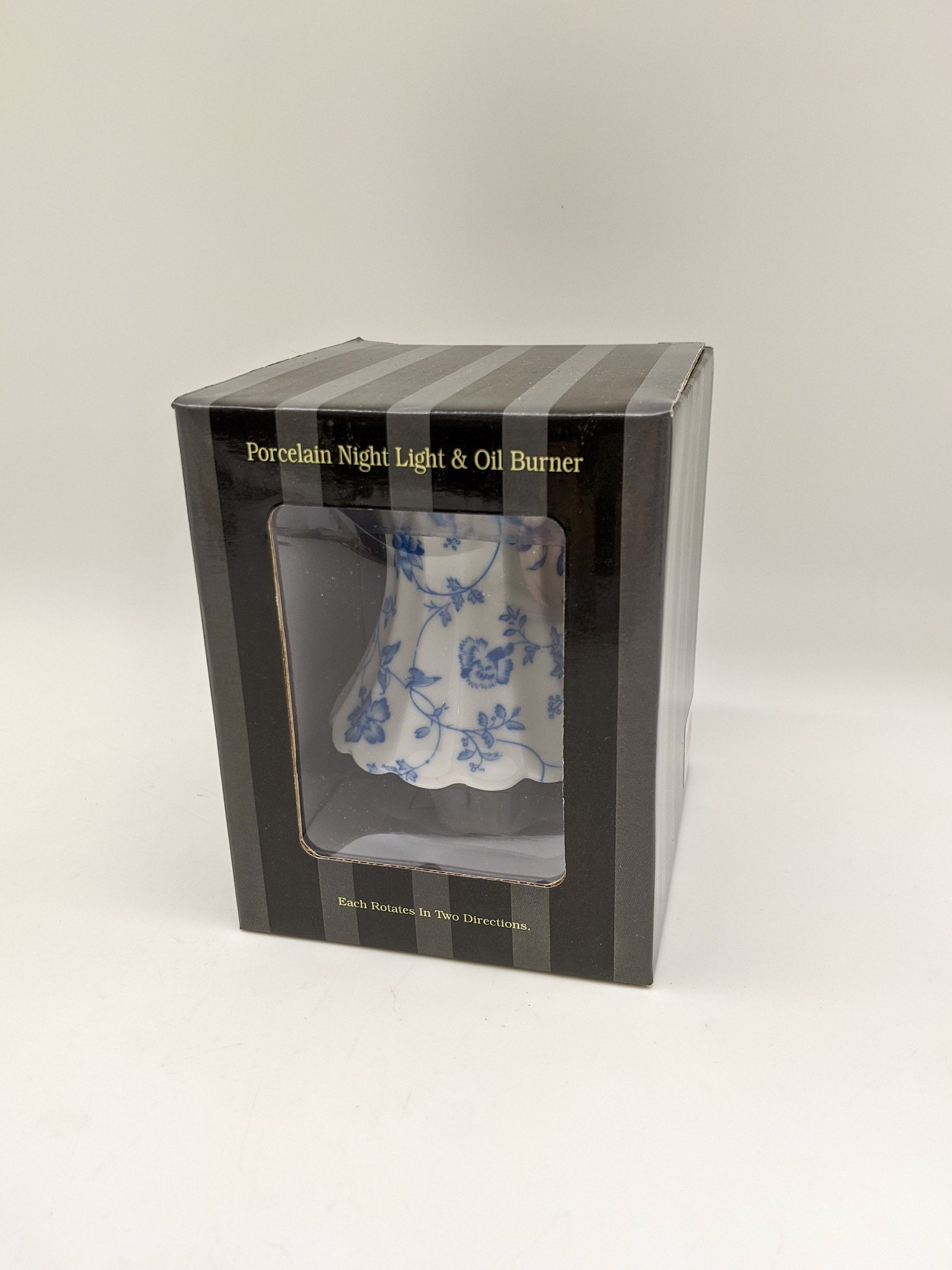 Blue Floral Lamp Nightlight (14k gold)/Oil Burner