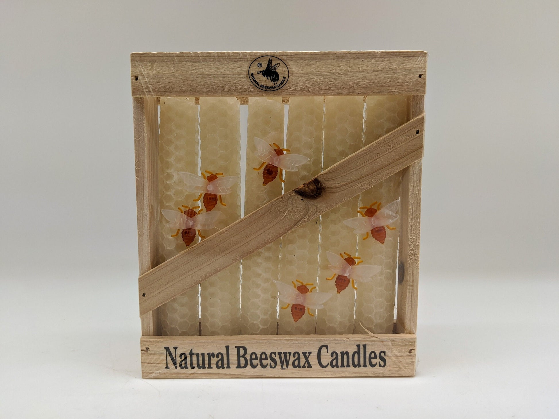 Natural Beeswax Taper Candles (6" set of 6) White/Yellow