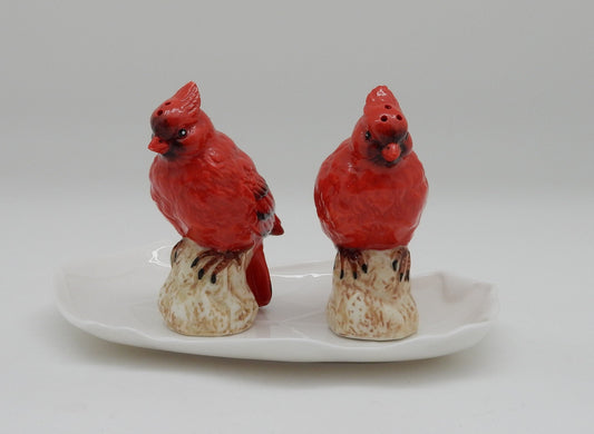 Cardinal Salt and Pepper Shakers