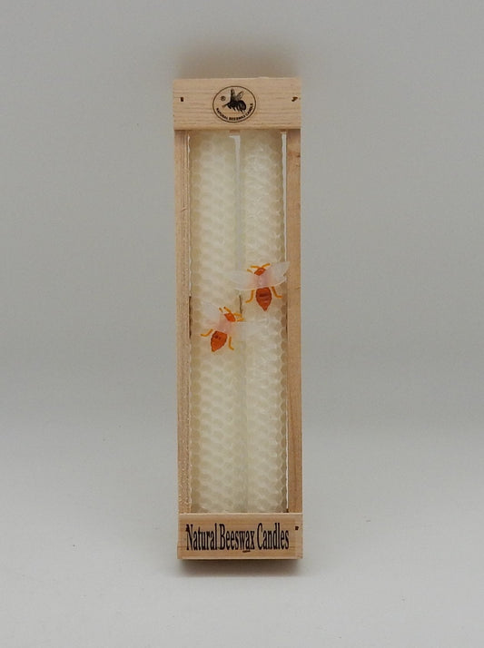 Natural Beeswax Taper Candles