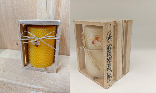 Pure Pillar Beeswax Candles (Yellow/White)
