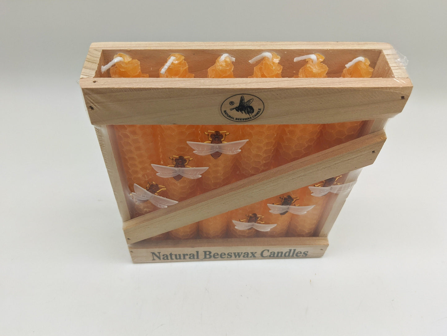 Natural Beeswax Taper Candles (6" set of 6) White/Yellow