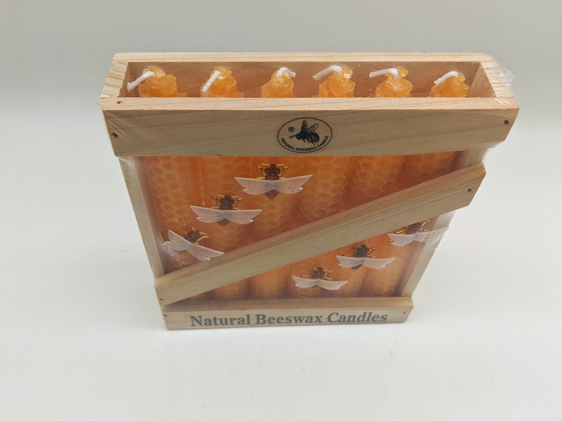 Natural Beeswax Taper Candles (6" set of 6) White/Yellow