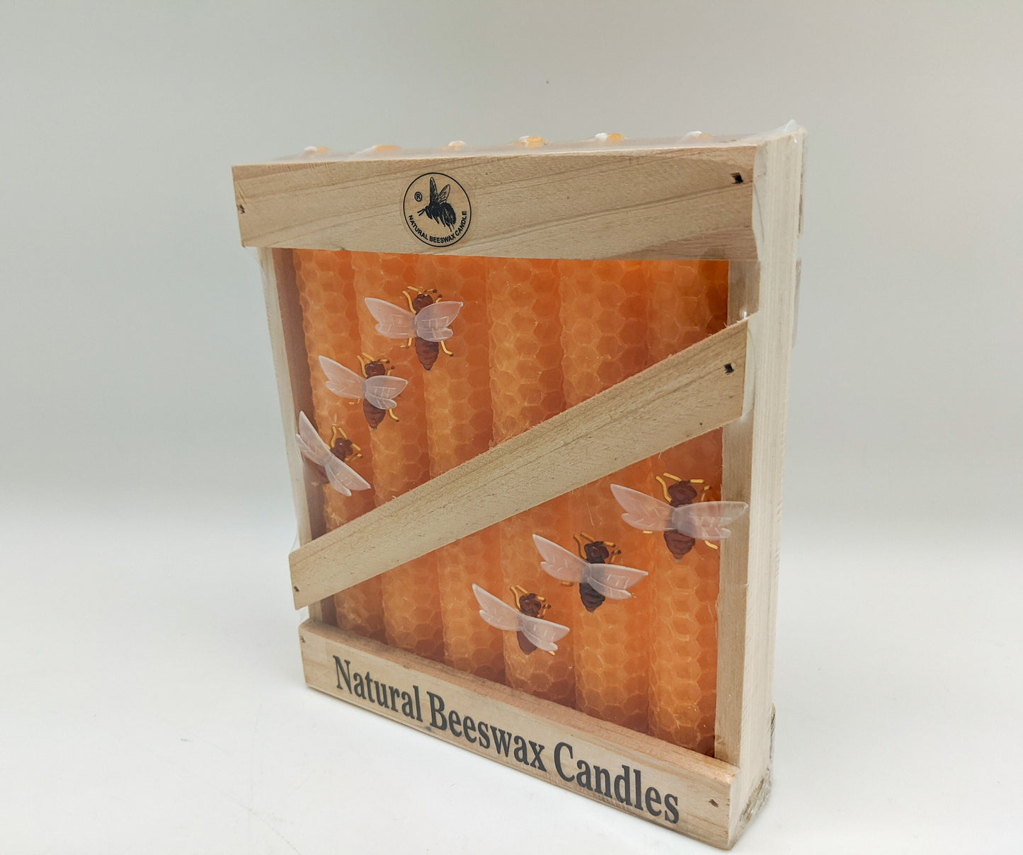 Natural Beeswax Taper Candles (6" set of 6) White/Yellow