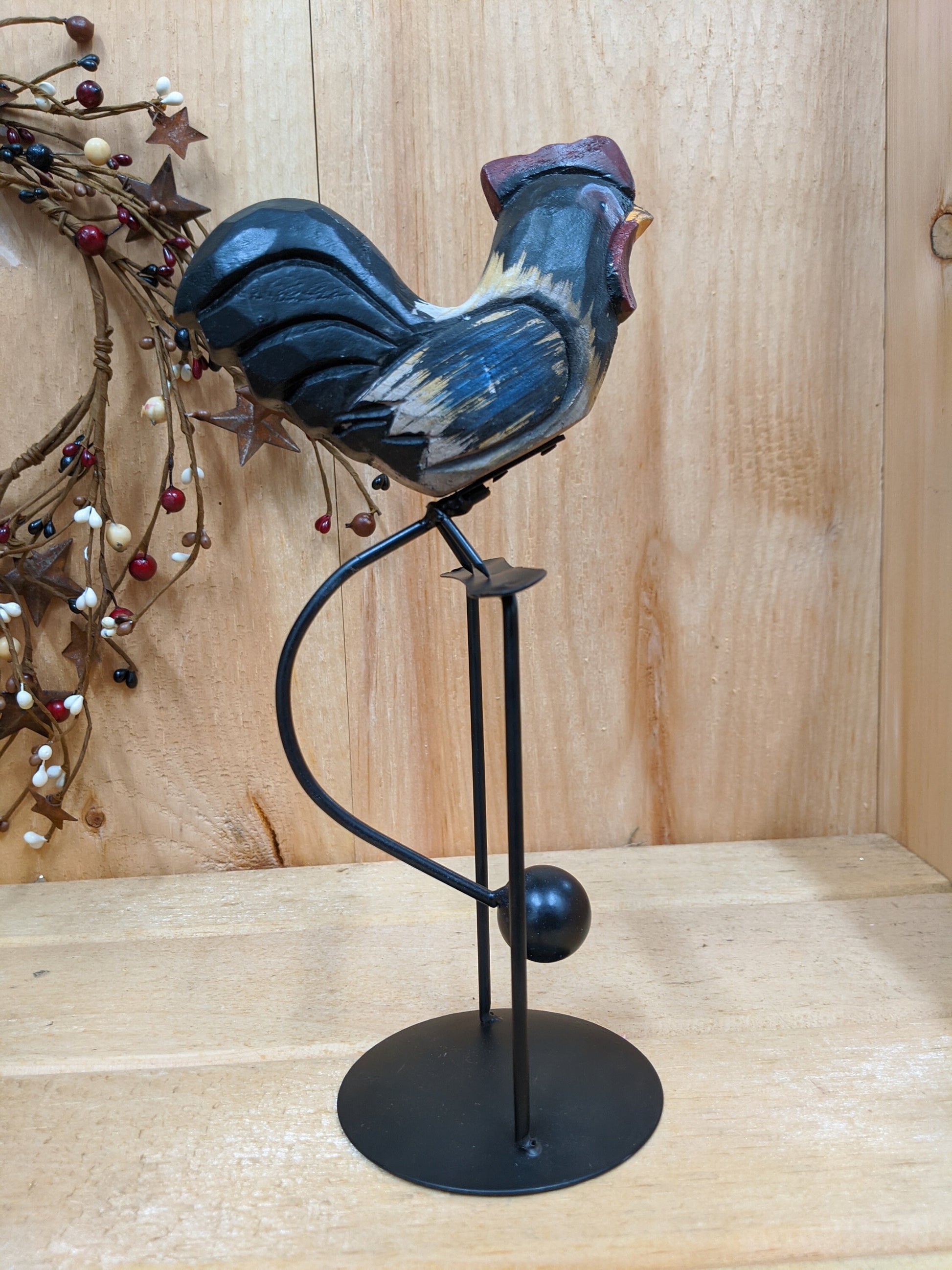 Antique Wooden Balance Rooster