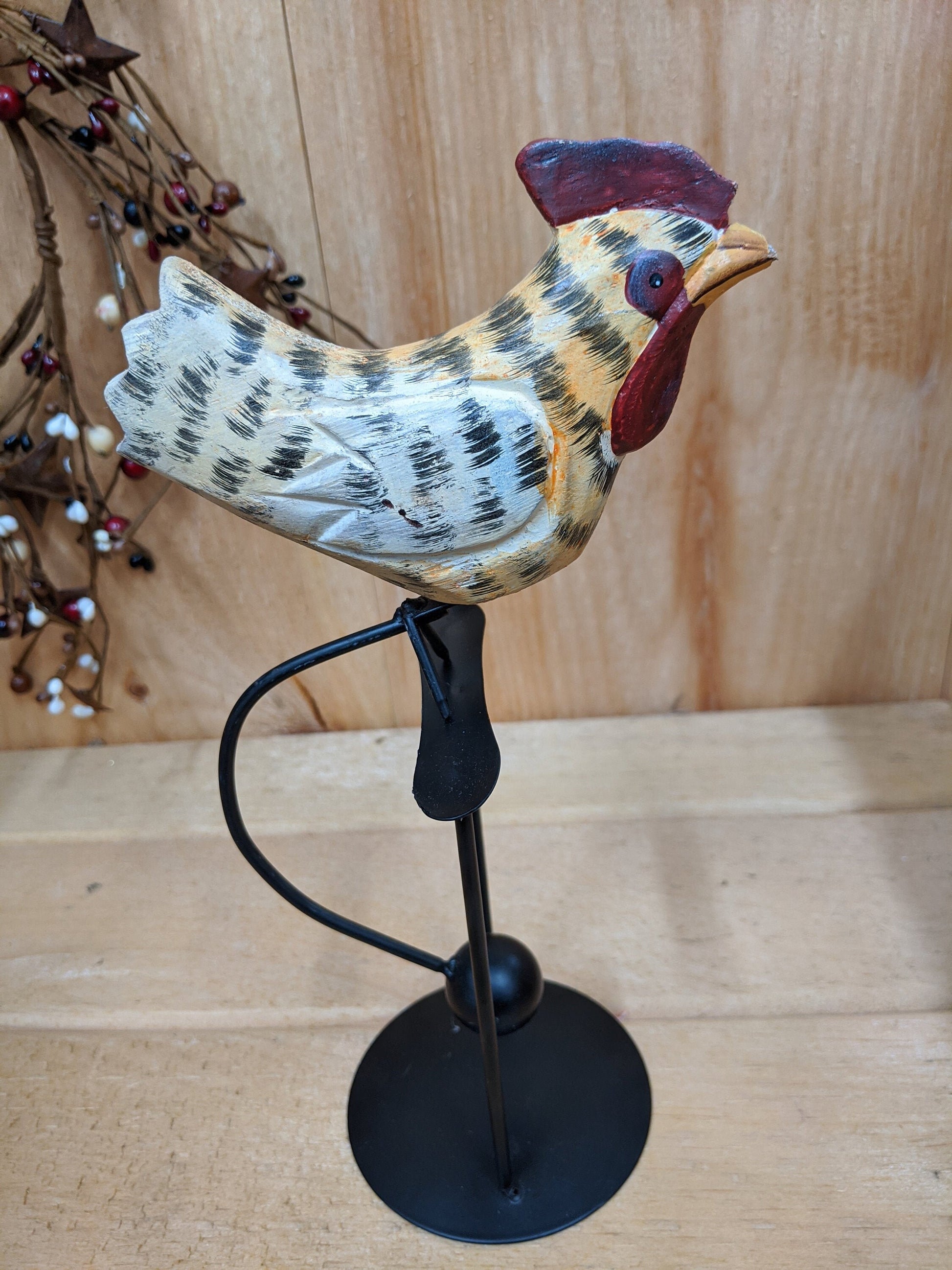 Antique Wooden Balance Chicken