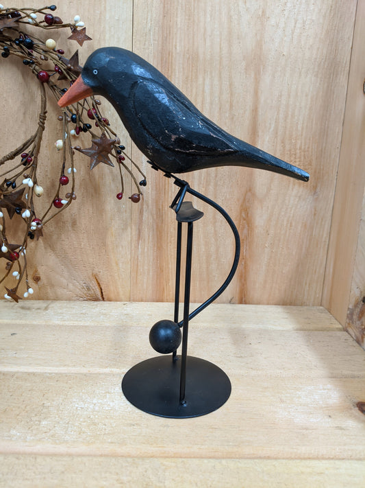 Crow Tin and Wood Balance Toy