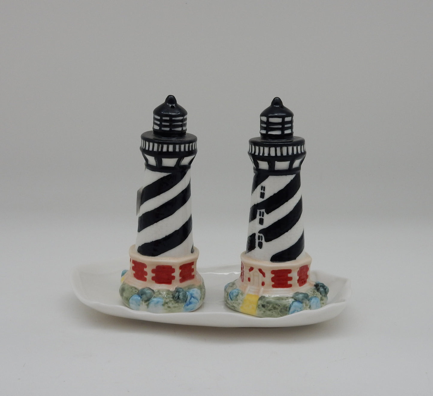 Porcelain Lighthouse Salt & Pepper Shakers