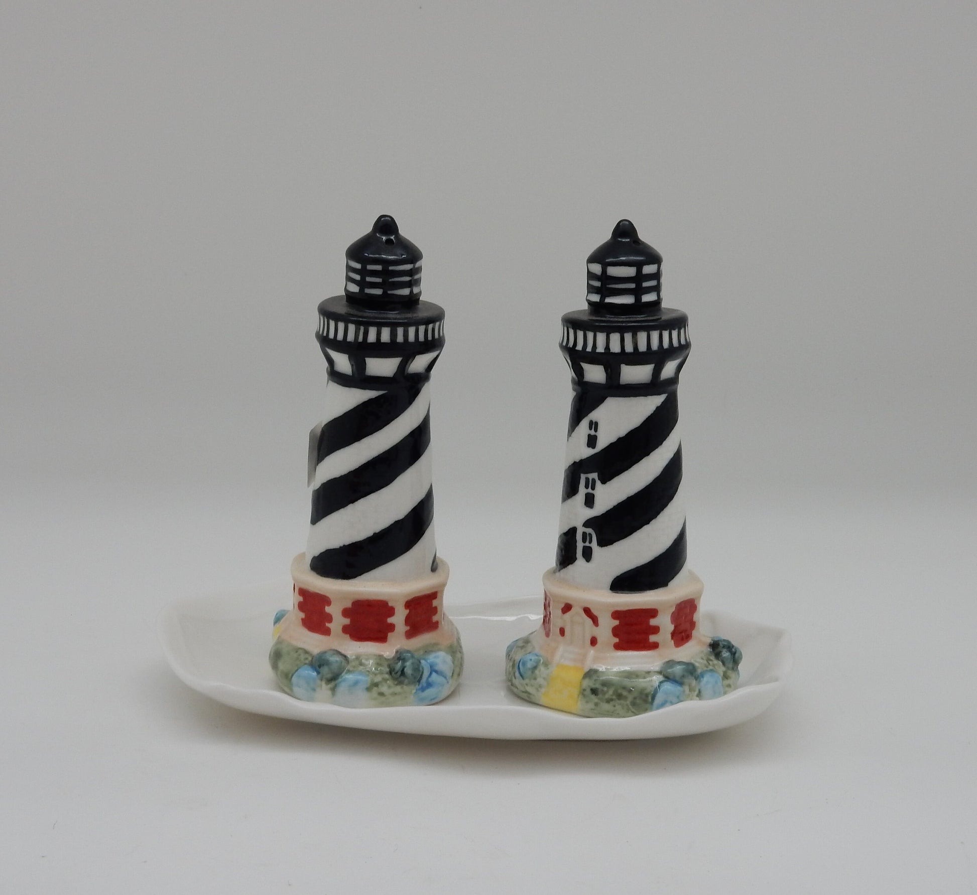 Porcelain Lighthouse Salt & Pepper Shakers