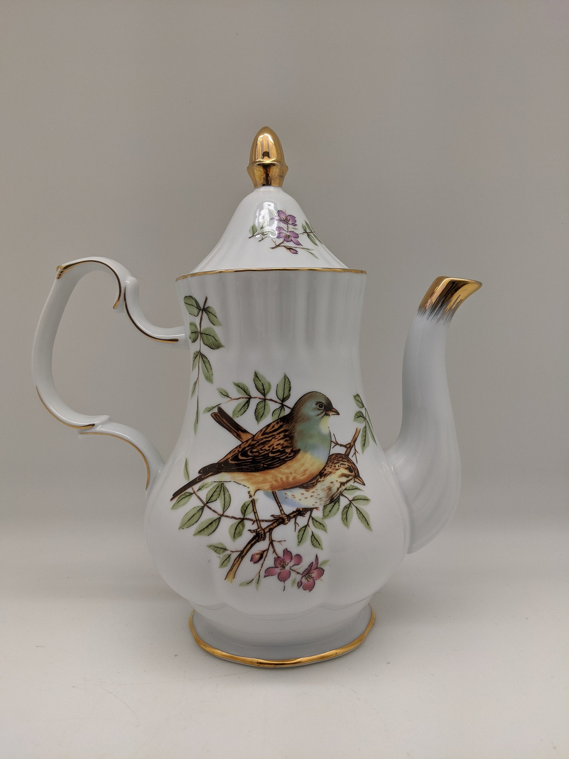 24k Gold Gilded Sparrow Tea Set