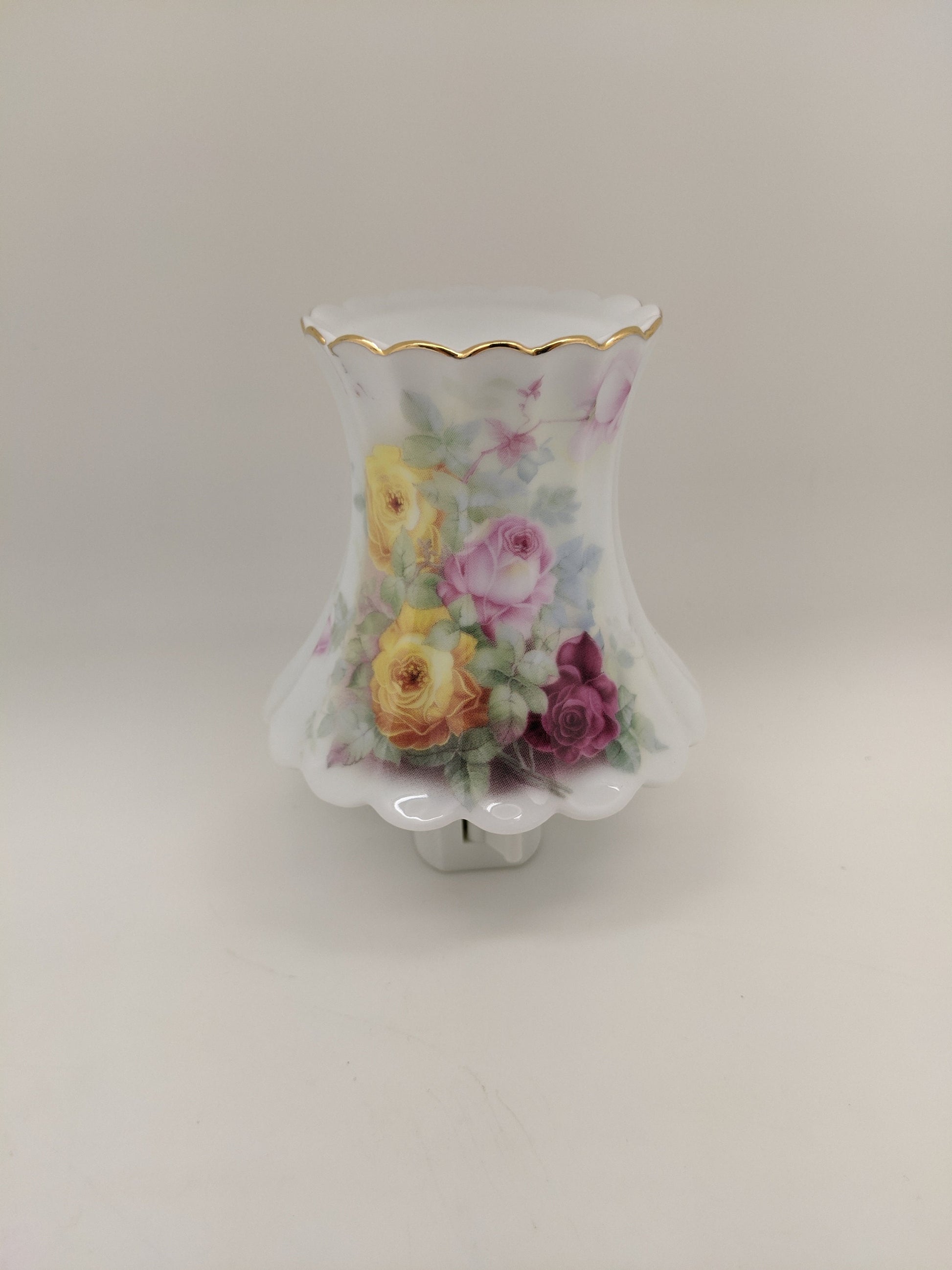 Multi-Colored Roses Lamp Nightlight with Oil Burner