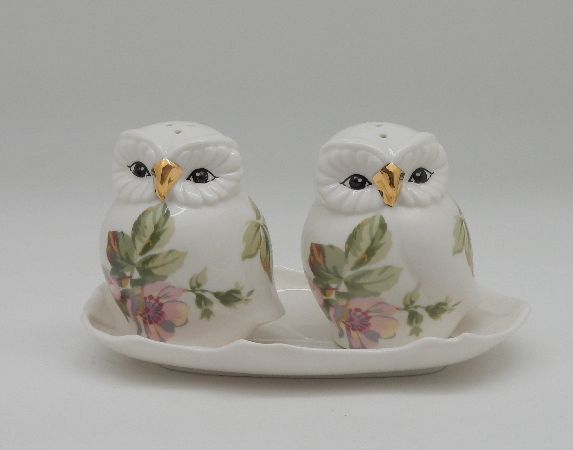 Floral Owls Salt and Pepper Shakers