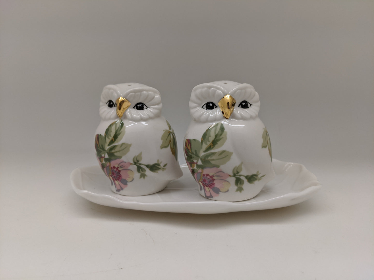 Floral Owls Salt and Pepper Shakers