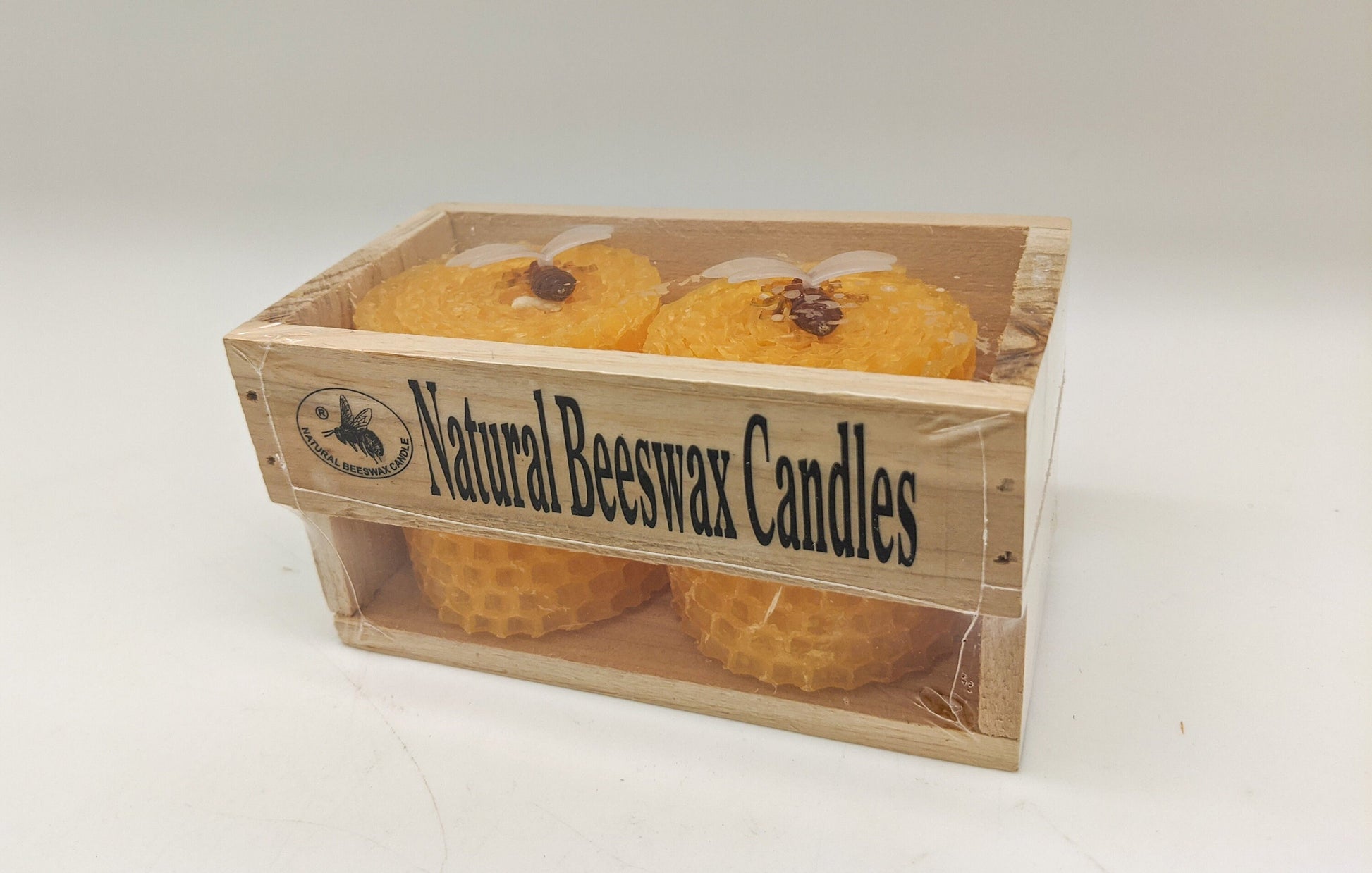 Pure Beeswax Candles (Small 2.5" set of 2) White/Yellow