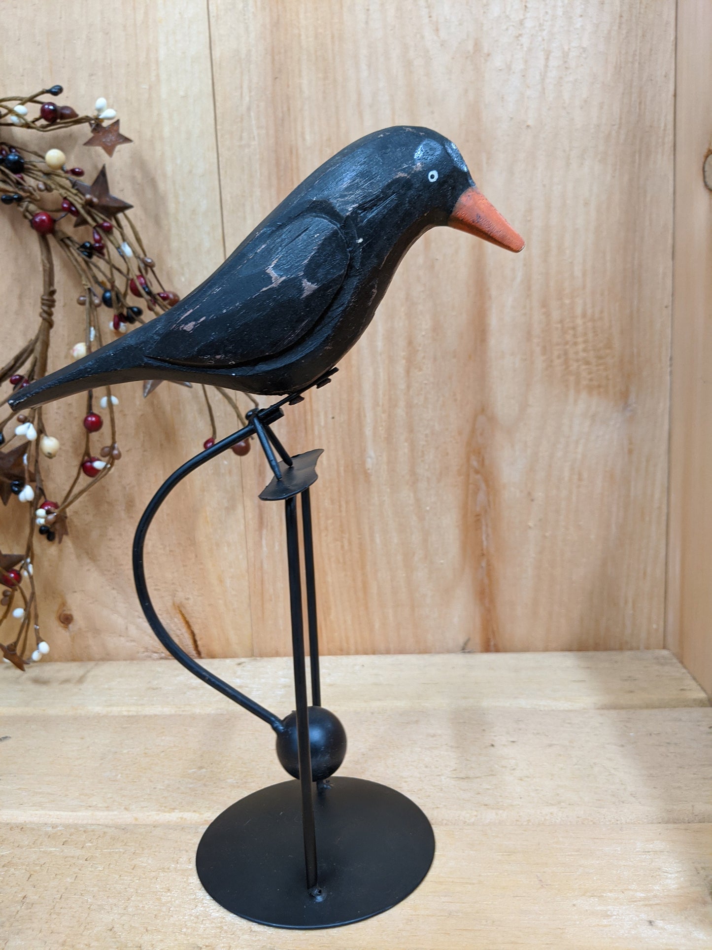 Crow Tin and Wood Balance Toy