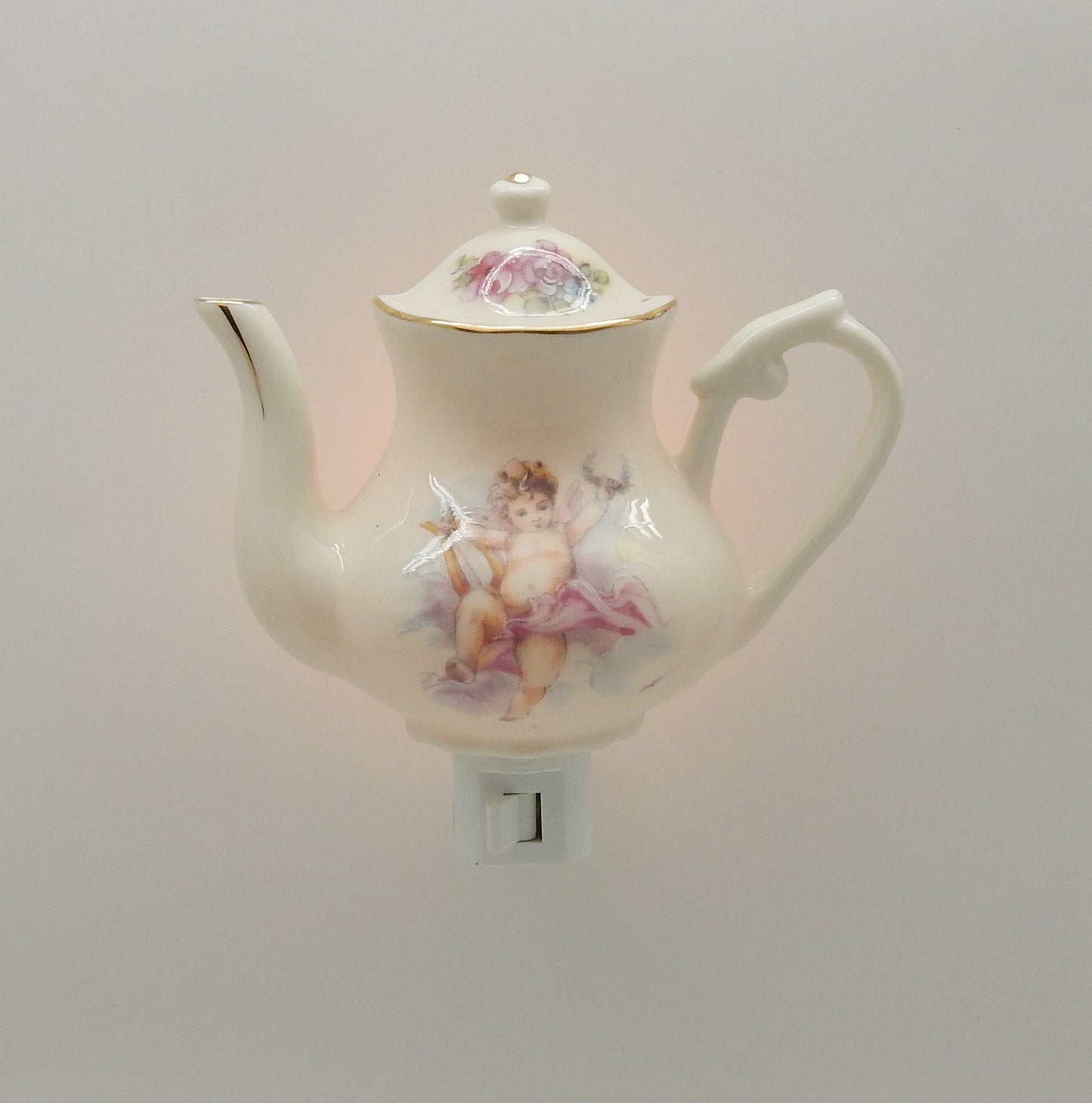 Porcelain Angel Teapot Night Light