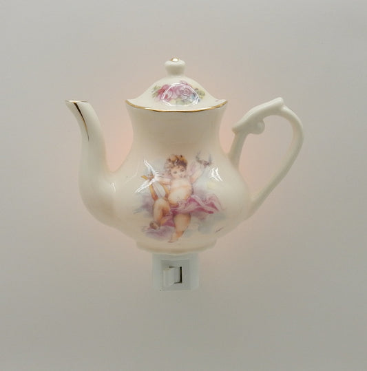 Porcelain Angel Teapot Night Light