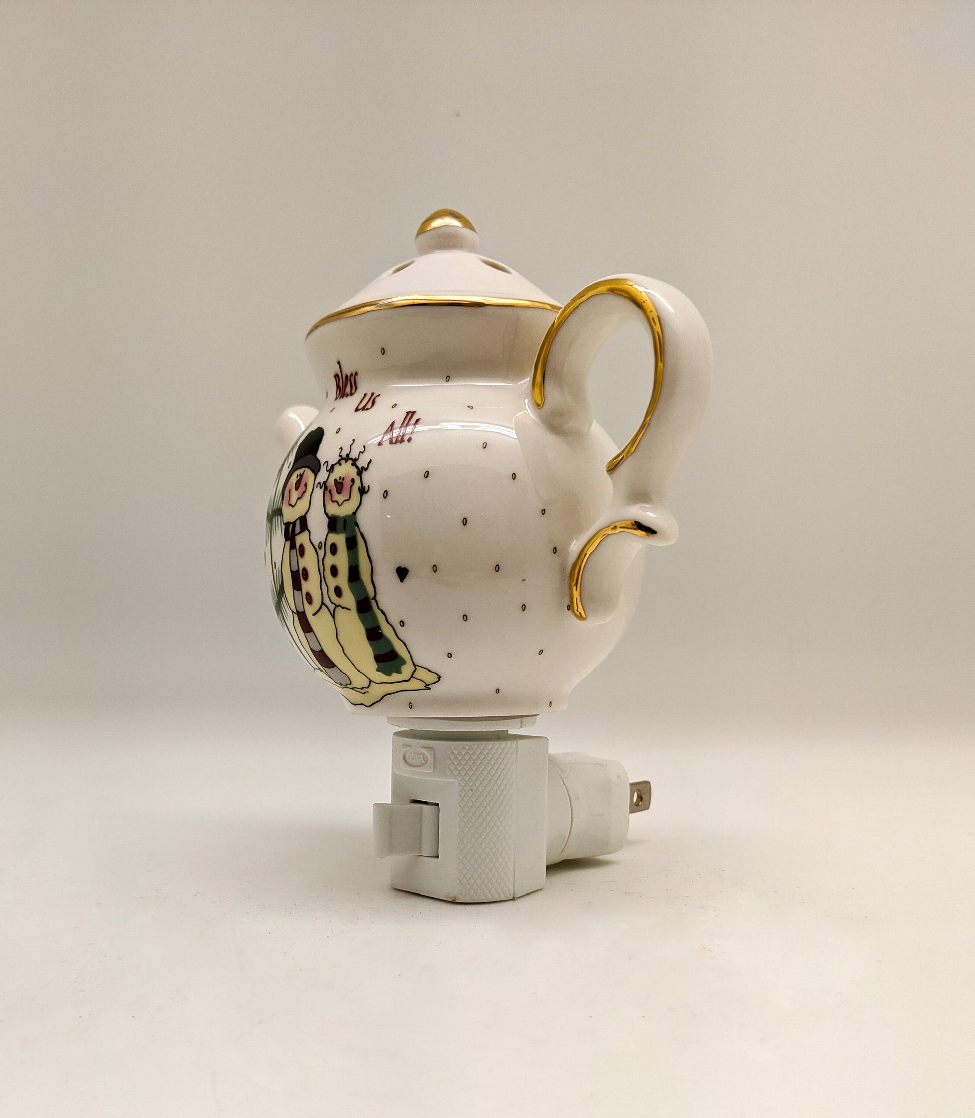 Snowmen Porcelain Nightlight