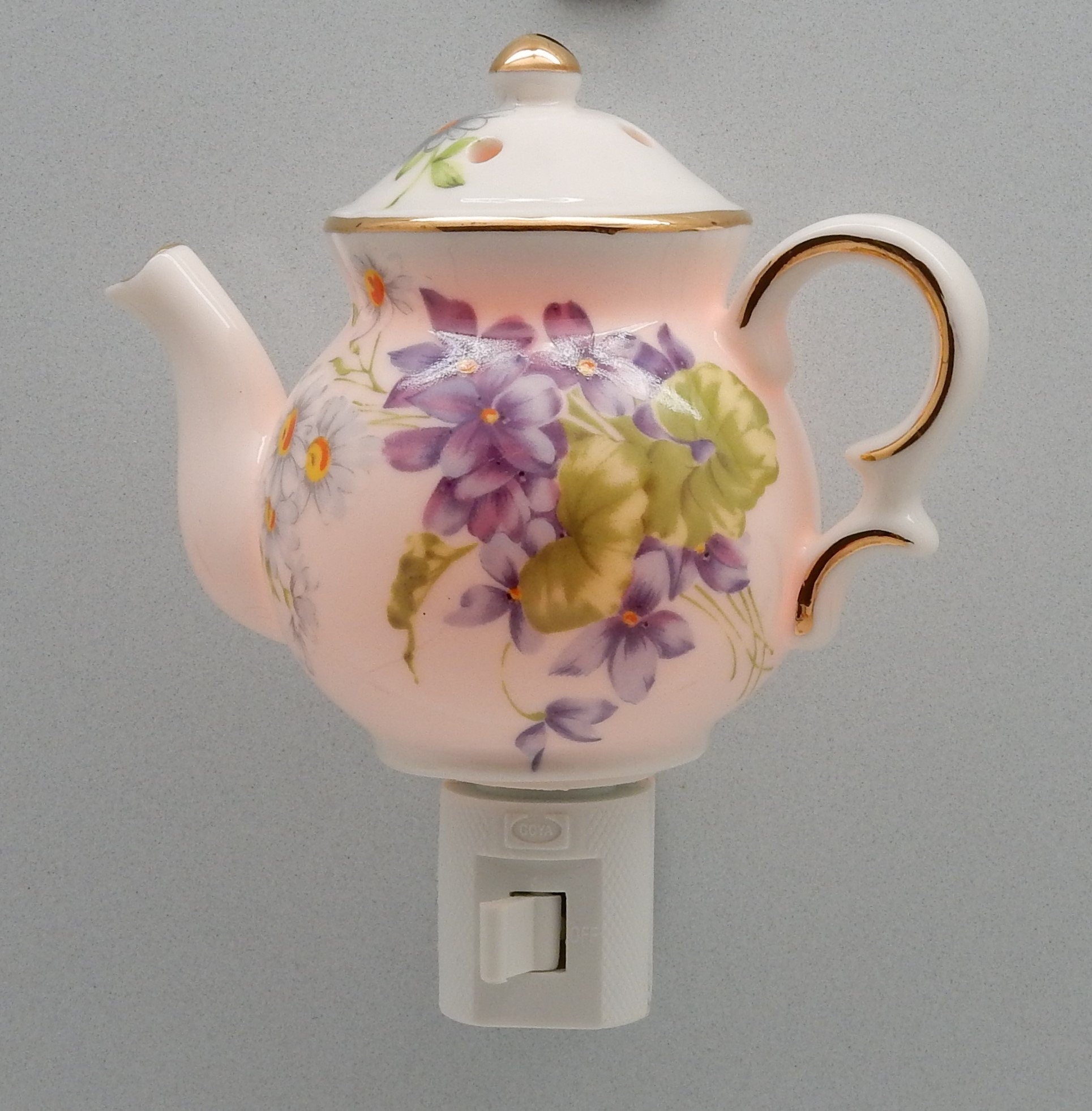 Floral Teapot Night Light and Oil Burner