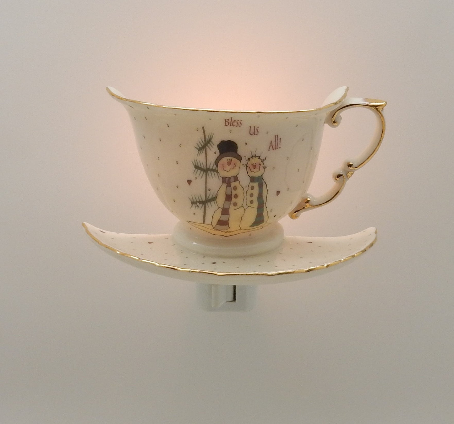 Snowmen Porcelain Nightlight