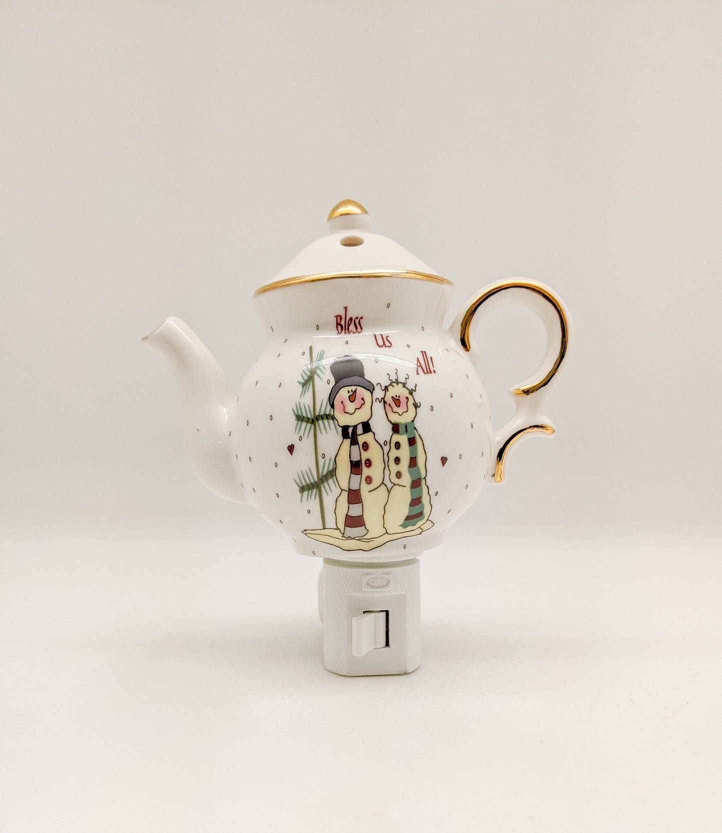 Snowmen Porcelain Nightlight