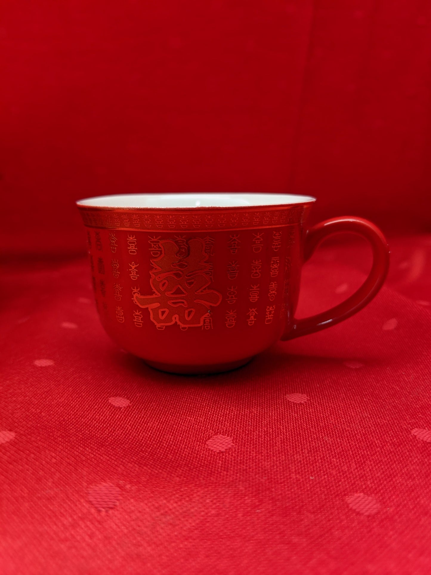 Double Happiness Hundreds of Blessings Red Tea Set Chinese Wedding Tea Ceremony