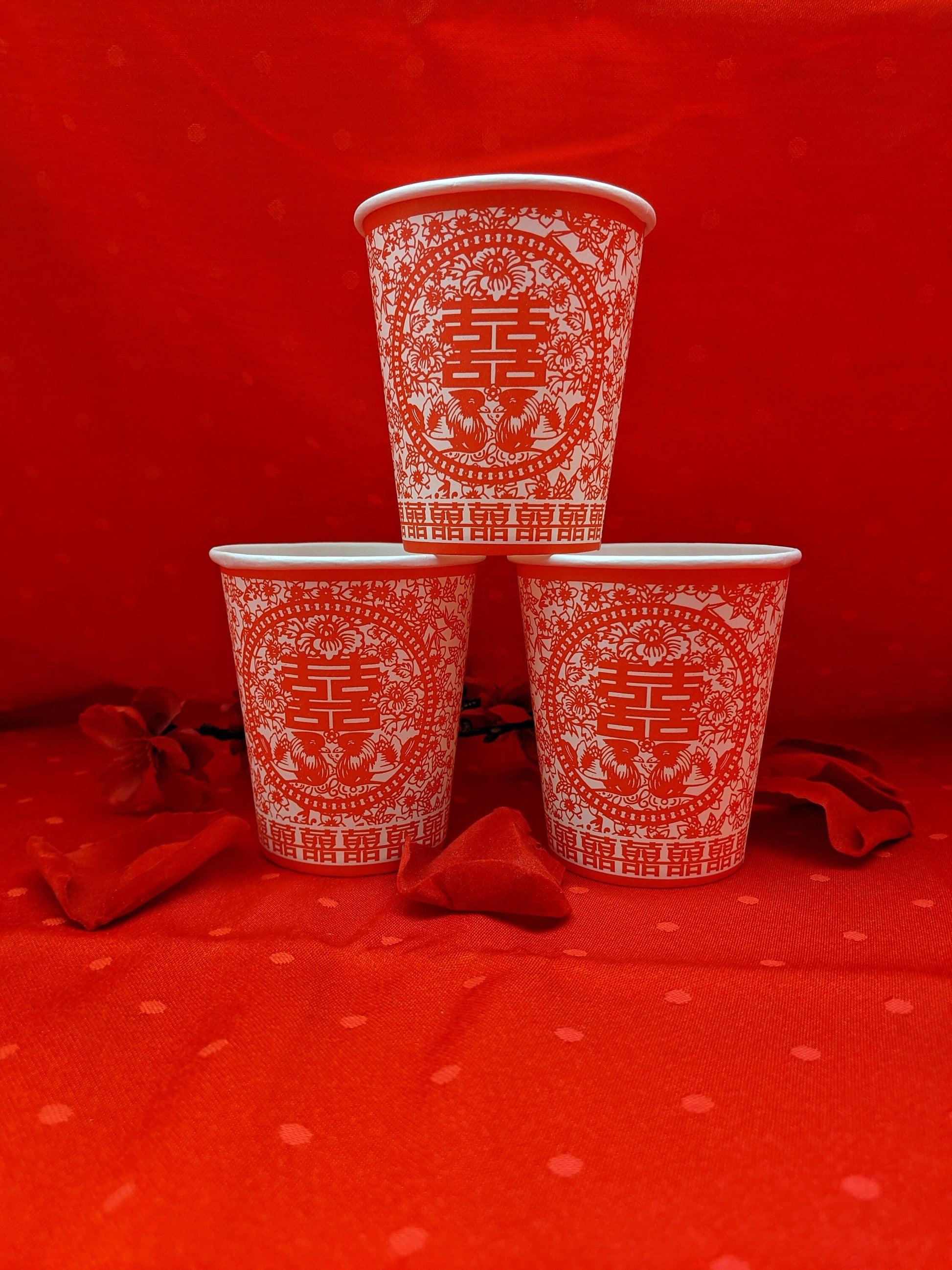 Wedding or Chinese New Year Paper Cup(48 pcs)