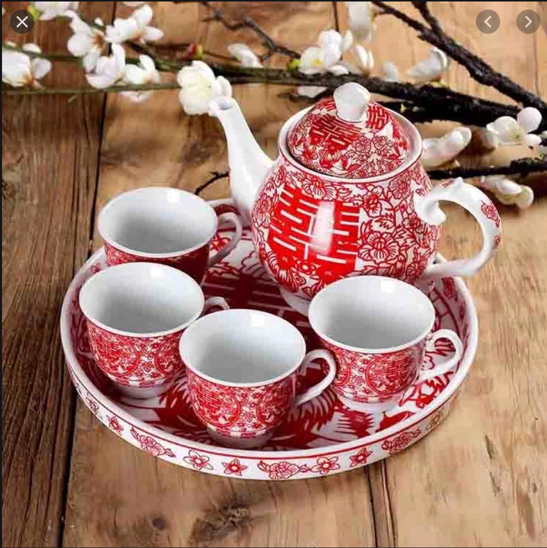 Wedding Double Happiness Tea Set For Tea Ceremony