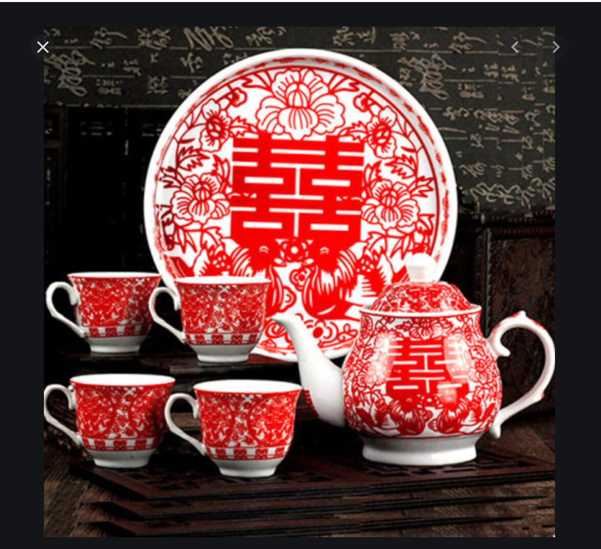 Wedding Double Happiness Tea Set For Tea Ceremony