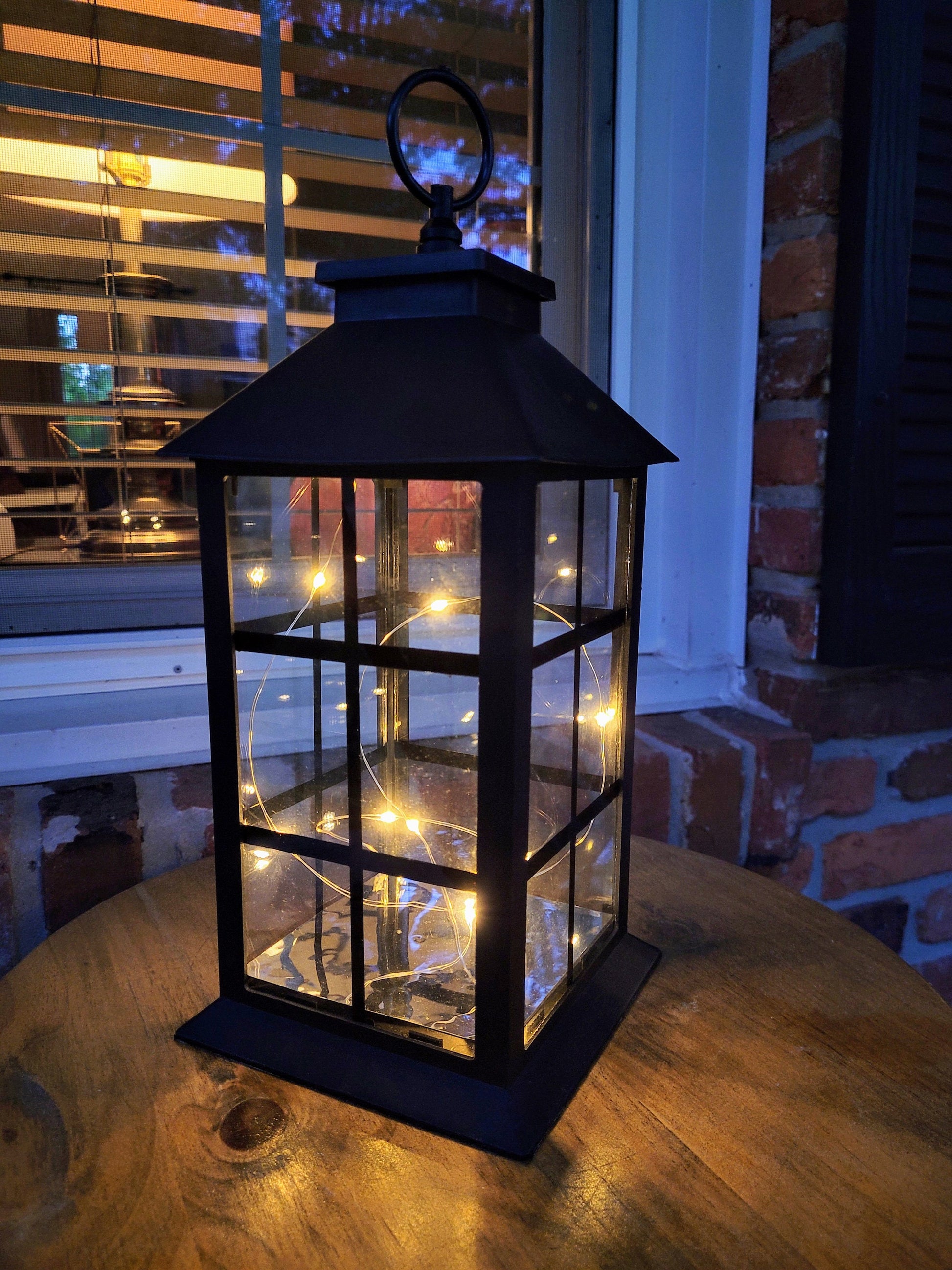 12'' Hanging lantern with fairy lights/multi colors