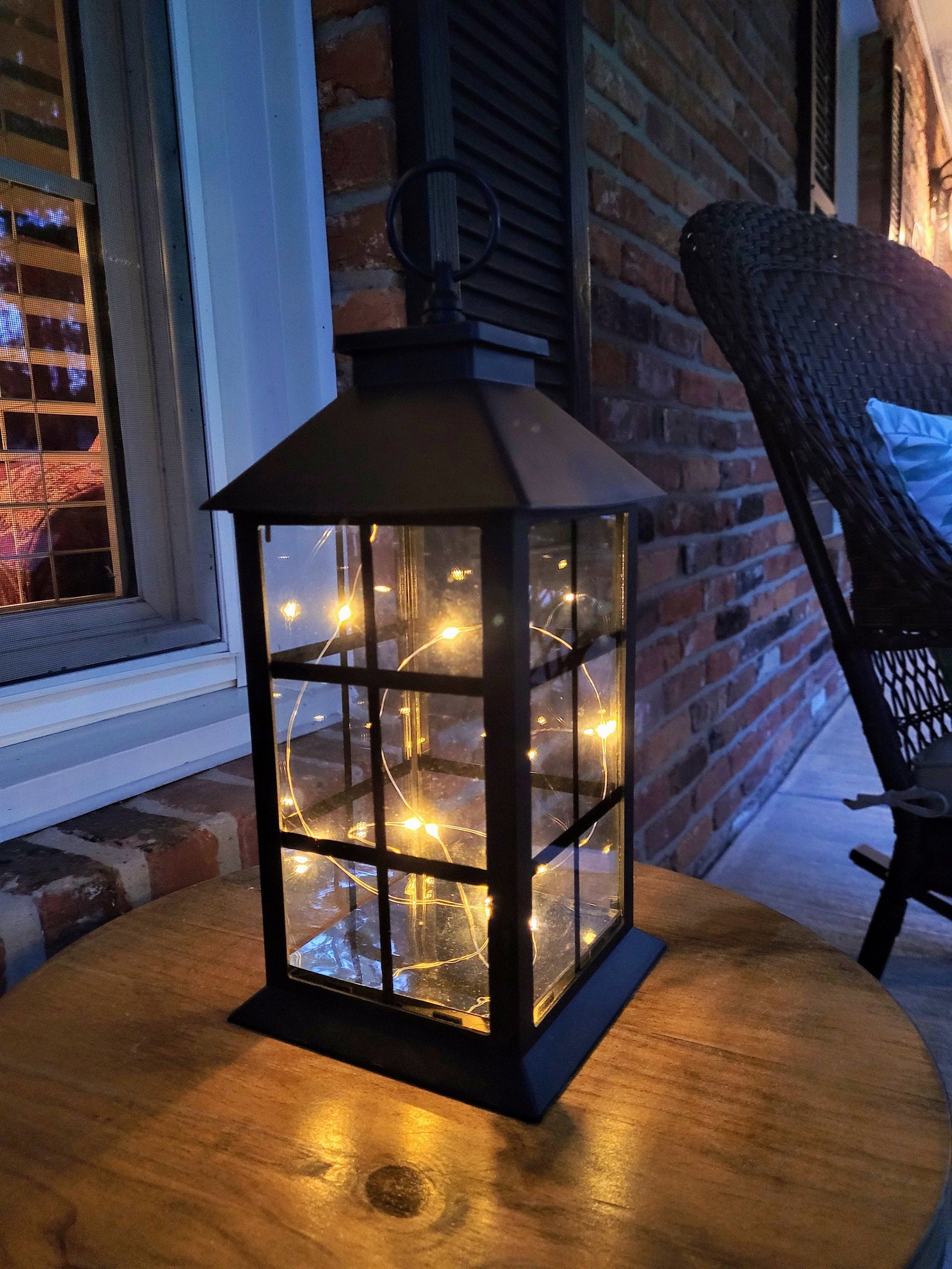 12'' Hanging lantern with fairy lights/multi colors