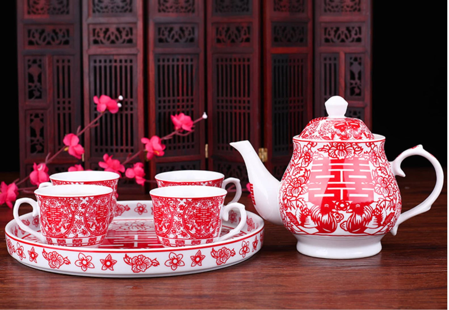 Wedding Double Happiness Tea Set For Tea Ceremony
