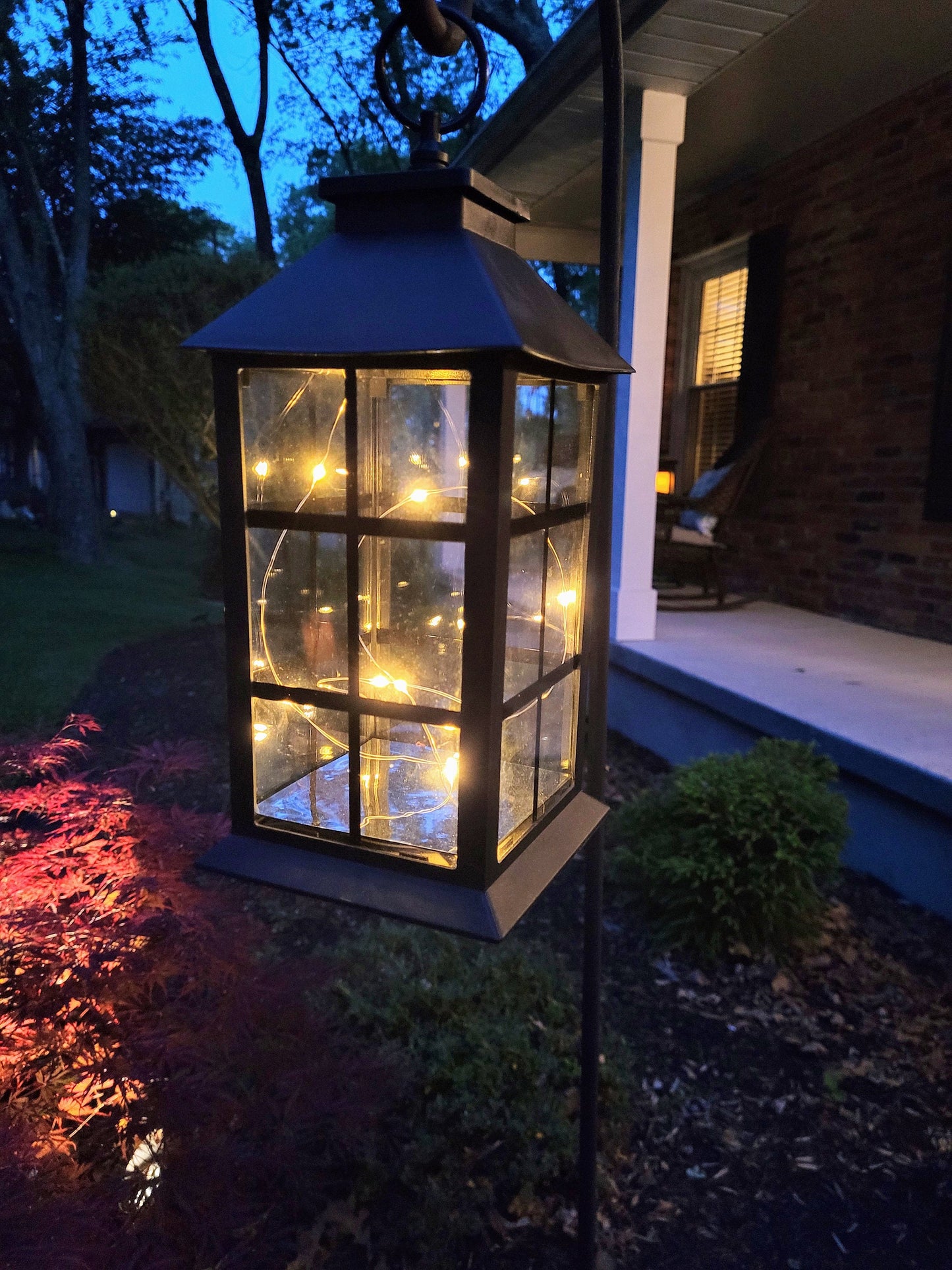 12'' Hanging lantern with fairy lights/multi colors