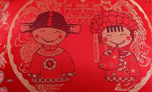 Double Sided Oriental Wedding Pillows/Tea Ceremony